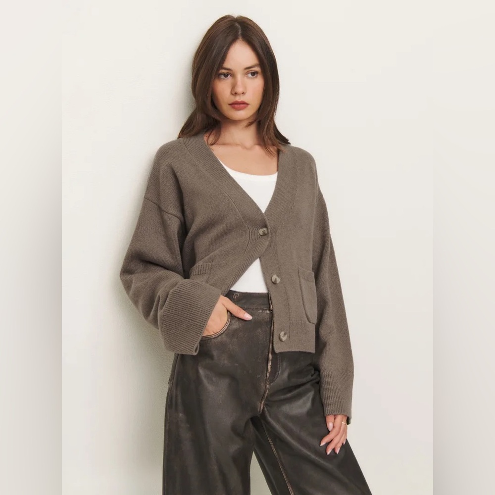 Reformation Hayes Organic Cotton & Recycled Cashmere Cardigan